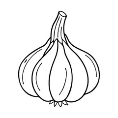 garlic bulb icon, garlic bulb vector illustration-simple illustration of garlic bulb, perfect for garlic bulb logos and icons