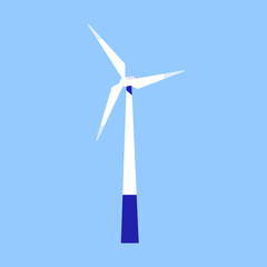 Turbine wind power green energy electricity concept wind energy plant windmill renewable ecology. Renewable wind energy, green and alternative eco energy concept.
