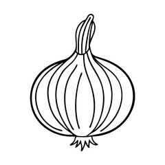 onion icon, onion vector illustration-simple illustration of onion, perfect for onion logos and icons