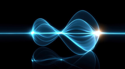 Fototapeta premium minimalist quantum mechanics, glowing blue line art --ar 16:9 --profile mjrtxyq --v 7 Job ID: f0d477b9-4f8b-40be-9e54-7a17d4aaf7af