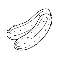 cucumber icon, cucumber vector illustration-simple illustration of cucumber, perfect for cucumber logos and icons