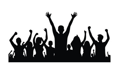 happy people silhouettes