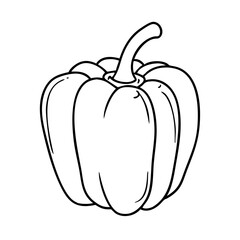 bell pepper icon, bell pepper vector illustration-simple illustration of bell pepper, perfect for bell pepper logos and icons