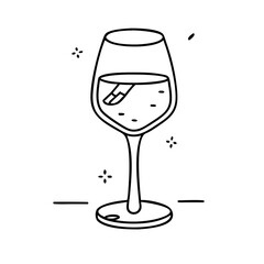 glass of ros icon, glass of ros vector illustration-simple illustration of glass of ros, perfect for glass of ros logos and icons