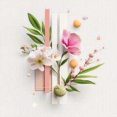 Elegant Floral Arrangement with Soft Colors and Natural Elements