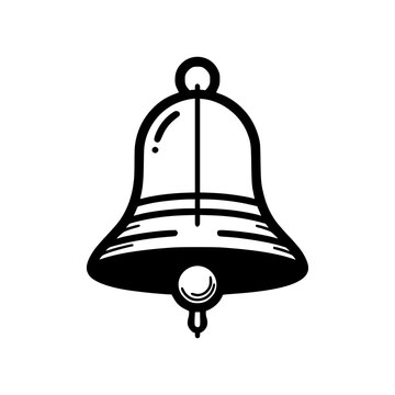 bell illustration, a shiny metal Christmas decoration