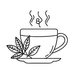 herbal tea icon, herbal tea vector illustration-simple illustration of herbal tea, perfect for herbal tea logos and icons