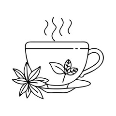 herbal tea icon, herbal tea vector illustration-simple illustration of herbal tea, perfect for herbal tea logos and icons