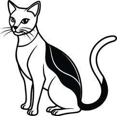 Cat silhouette vector designs 25