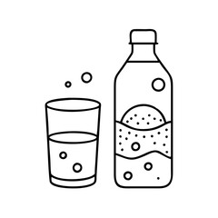 seltzer water icon, seltzer water vector illustration-simple illustration of seltzer water, perfect for seltzer water logos and icons