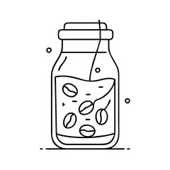 cold brew coffee icon, cold brew coffee vector illustration-simple illustration of cold brew coffee, perfect for cold brew coffee logos and icons