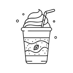 frappuccino icon, frappuccino vector illustration-simple illustration of frappuccino, perfect for frappuccino logos and icons