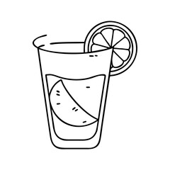 lemon wedge in drink icon, lemon wedge in drink vector illustration-simple illustration of lemon wedge in drink, perfect for lemon wedge in drink logos and icons