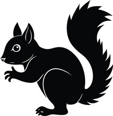 squirrel Silhouette vector illustration
