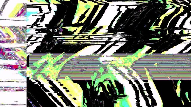 Digital glitch background animation showing pixel sorting, distortion and datamoshing