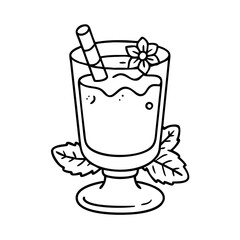 eggnog glass icon, eggnog glass vector illustration-simple illustration of eggnog glass, perfect for eggnog glass logos and icons