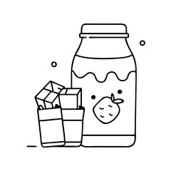 chocolate milk icon, chocolate milk vector illustration-simple illustration of chocolate milk, perfect for chocolate milk logos and icons