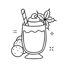 eggnog glass icon, eggnog glass vector illustration-simple illustration of eggnog glass, perfect for eggnog glass logos and icons