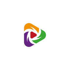 media play logo with a swirl shape