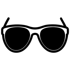 Sleek Black Sunglasses Vector Illustration Stylish Minimalist Design Eye Protection Summer Accessory Fashionable Eyewear Symbol Modern Design Template