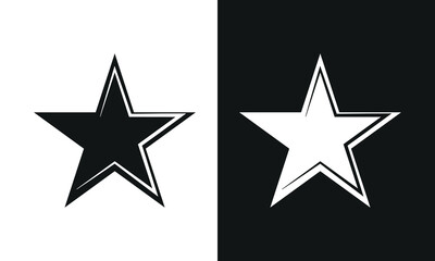 Star vector icons. Set of star symbols isolated