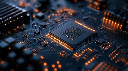 Obraz premium Extreme Close-up of Supercomputer