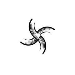 Obraz premium Abstract Black and White Swirl Design