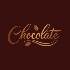 Dark Chocolate Liquid Forming Dynamic Artistic Pattern, Liquid Chocolate Typography with Artistic Design