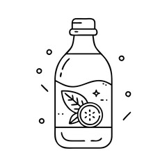 kombucha bottle icon, kombucha bottle vector illustration-simple illustration of kombucha bottle, perfect for kombucha bottle logos and icons