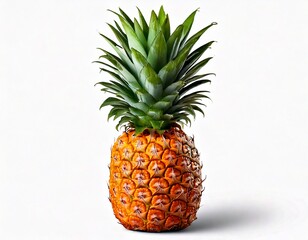 Fototapeta premium Pineapple ananaswhitet background 