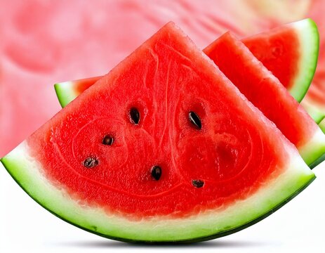  Juicy Watermelon Slice- Stock Photo generated ai 