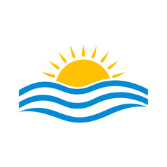 sun and sea vector