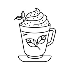 matcha latte icon, matcha latte vector illustration-simple illustration of matcha latte, perfect for matcha latte logos and icons