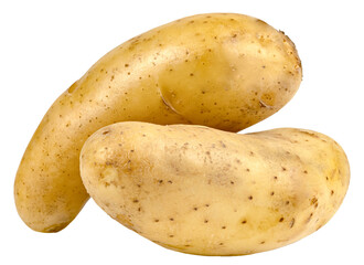 raw potatoes isolated