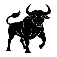 Angry Bull Vector Illustration