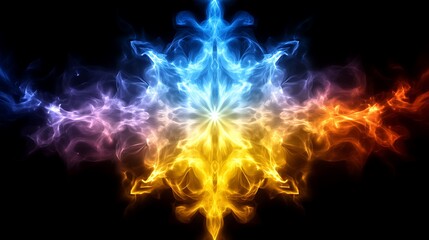 Abstract Colorful Flames Design Symbolizing Energy