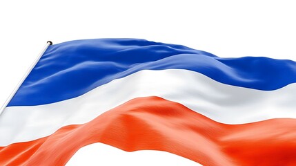 Naklejka premium Realistic Waving Flag of Russia with Vibrant Colors and Movement