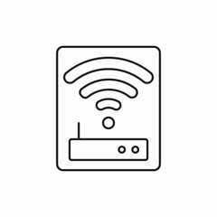 Wireless router internet connection icon vector sign