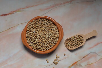 buckwheat in a wooden spoon