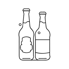 beer bottle icon, beer bottle vector illustration-simple illustration of beer bottle, perfect for beer bottle logos and icons