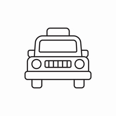 Taxi cab transportation service icon vector sign