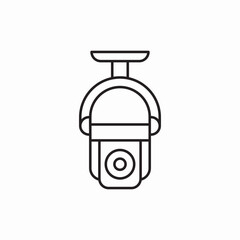 Security surveillance camera system icon vector sign