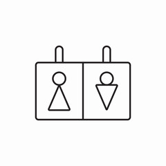 Public restroom bathroom facilities icon vector sign