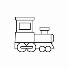 Steam locomotive vintage transportation icon vector sign