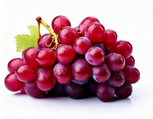 Fototapeta premium red grapes bunch isolated on white background. Generative AI