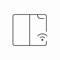 Book smartphone wireless device icon vector sign