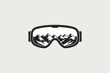 mountain goggles illustration vector