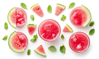 Refreshing Watermelon Juice with Mint Garnish: A Summer Delight