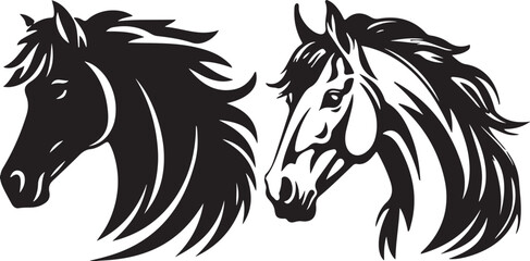 horse art wolf tattoo