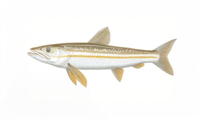 Detailed Illustration of a Freshwater Fish